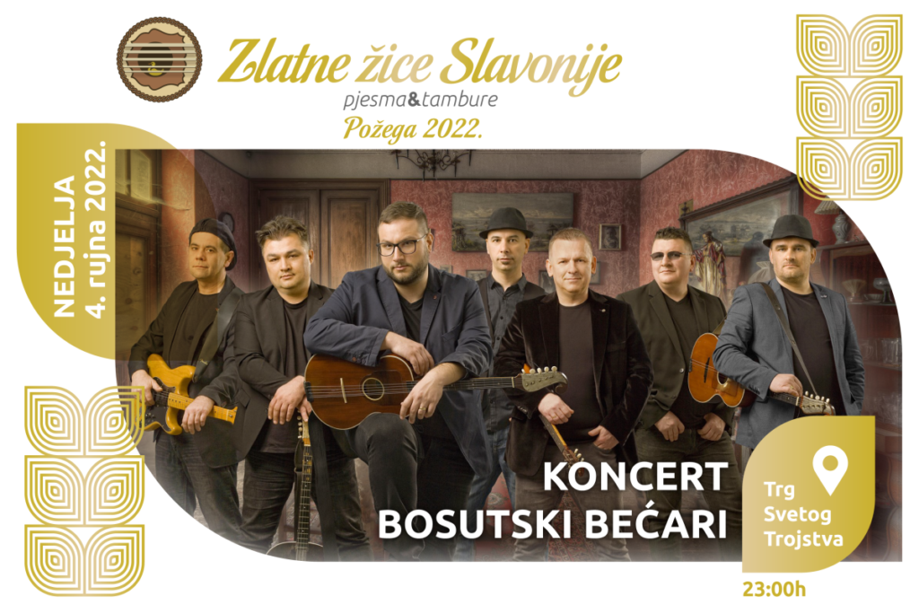 Zlatne žice Slavonije - Najveći festival tamburaške glazbe u Hrvatskoj - Bosutski bećari u Požegi koncertom slave 40 godina s nama